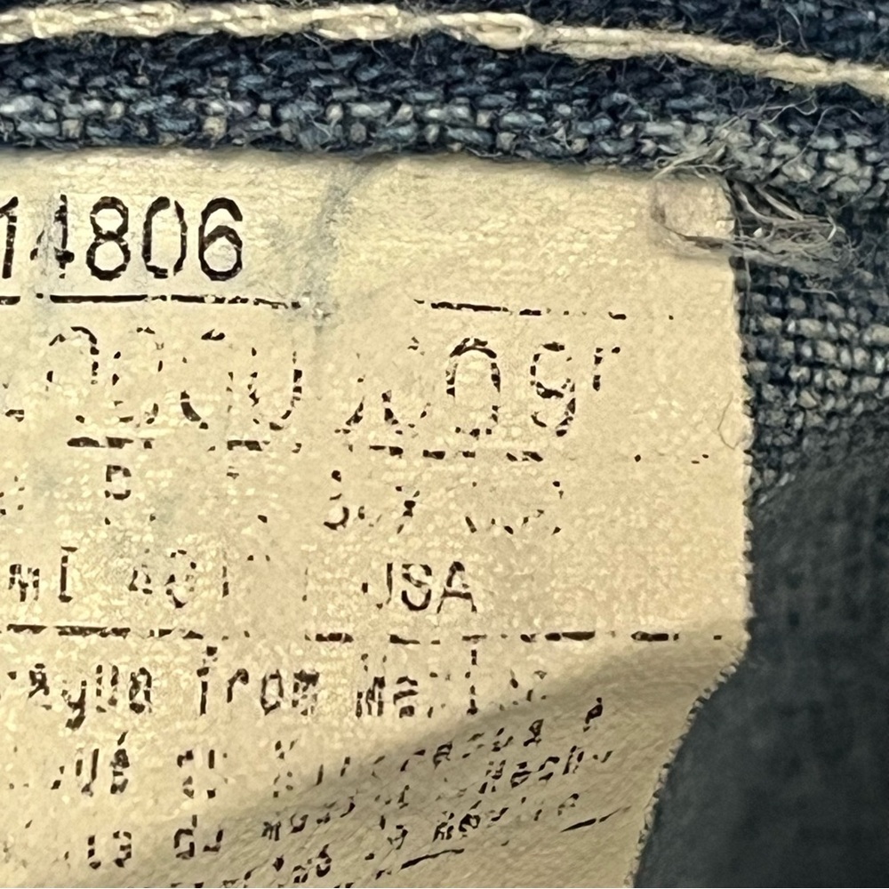 Men's Vintage Made in the USA Carhartt Dungaree Fit Carpenter Blue Jeans Sz‎ 36 - Picture 11 of 11